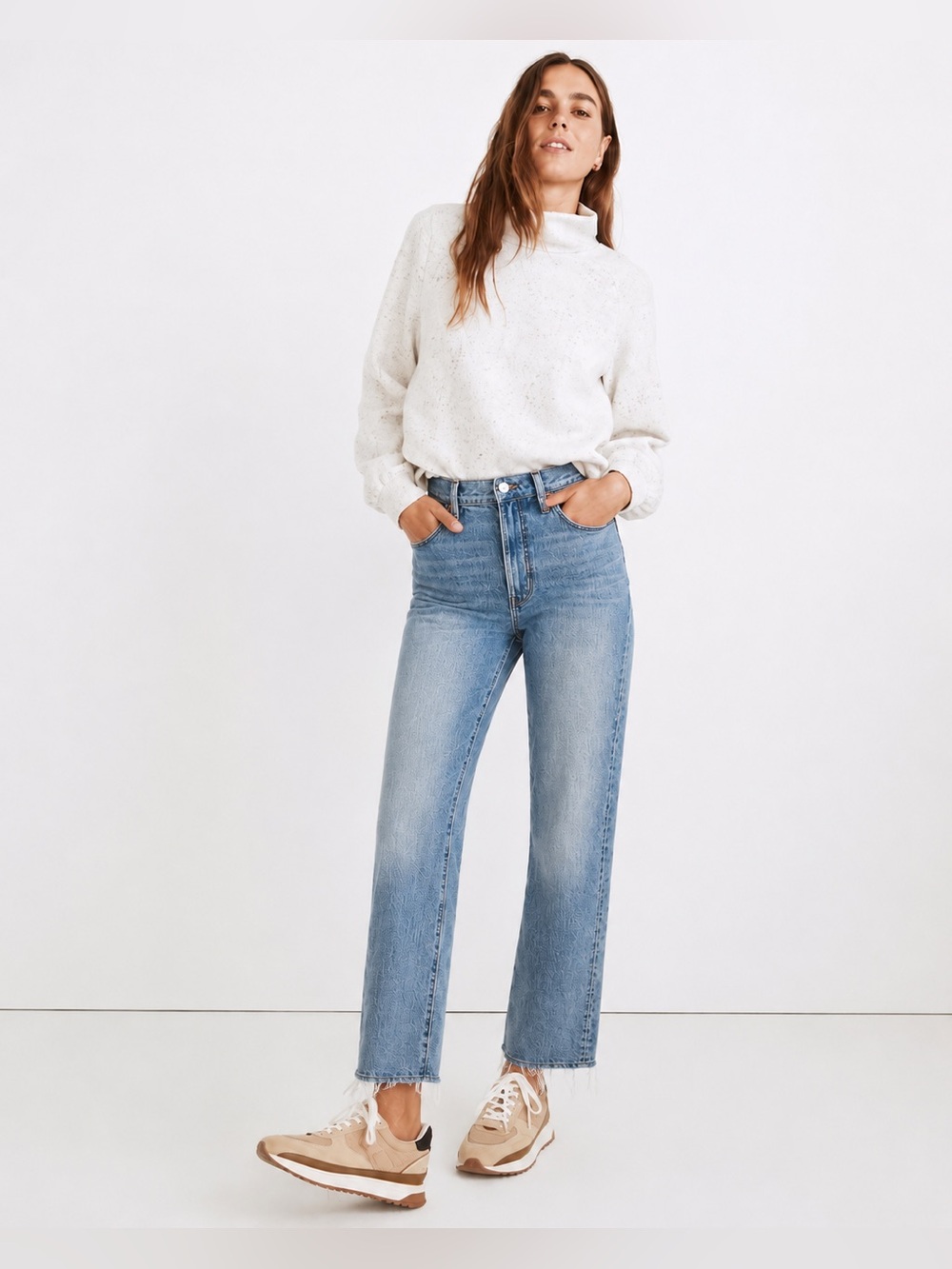 Madewell the 90s vintage straight Jeans Raw Hem Size 26 high rise